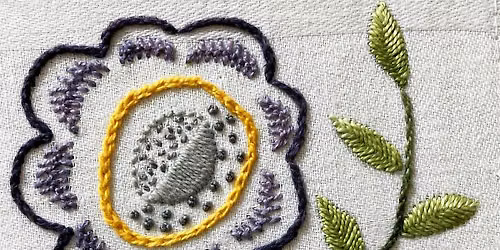 Hand Embroidery 6 Week Course - Embroidered Flowers with Susan Rhodes