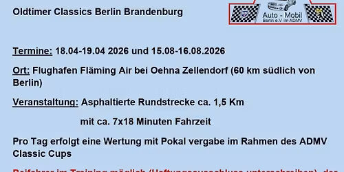 17. Oldtimer Classics Berlin Brandenburg