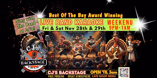 Live Band Karaoke - Sing with the Band Last Friday Monthly!