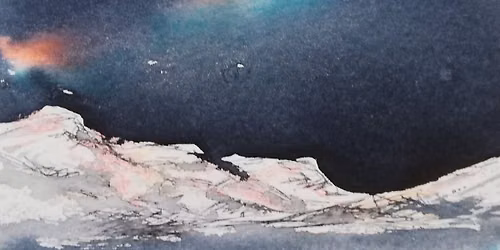 Sunday workshops for 2025. Painting the Northern Lights. 16th October \u00a355 10 till 2 all tools and