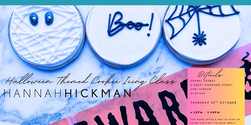 Spooktacular Halloween Cookie Icing Class, Cheltenham