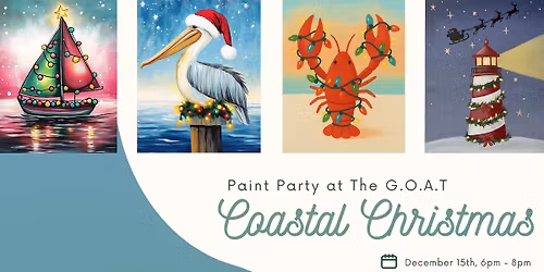 Coastal Christmas Paint Night at the G.O.A.T.