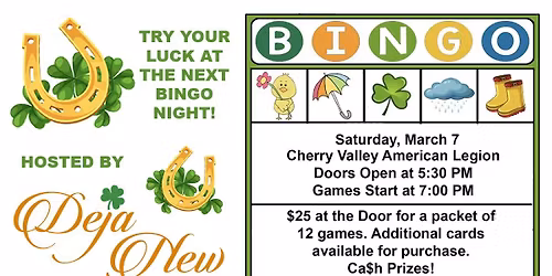Deja New Bingo Night