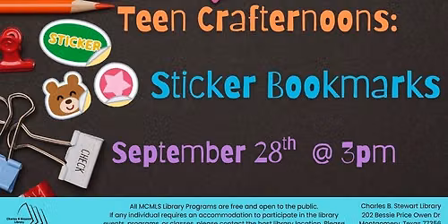 Teen Crafternoons - Sticker Bookmarks