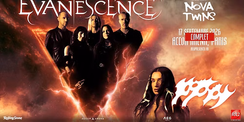 Evanescence • Accor Arena, Paris • 17 septembre 2026 (COMPLET) — Accor Arena