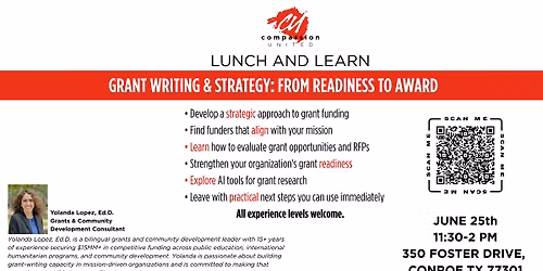 LUNCH AND LEARN: Grant Writing & Strategy: From Readiness to Award