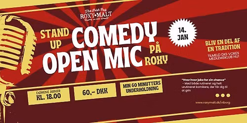 Standup Comedy - Open Mic \/\/ Roxy Malt Viborg
