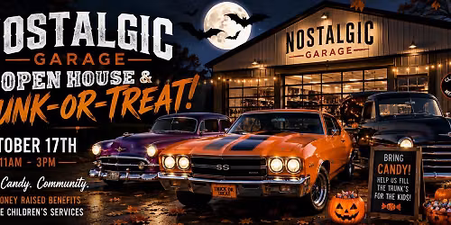 Nostalgic Garage Fall Open House & Trunk or Treat