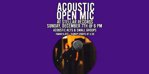 Acoustic Open Mic Night