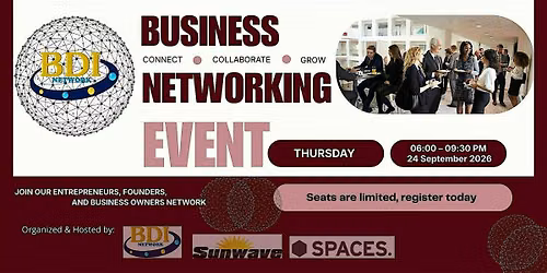 BDI Business Networking & Growth Event 24.9.26