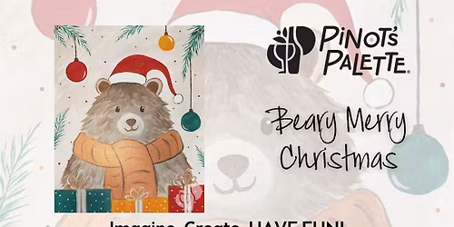 NEW Beary Merry Christmas Family Painting