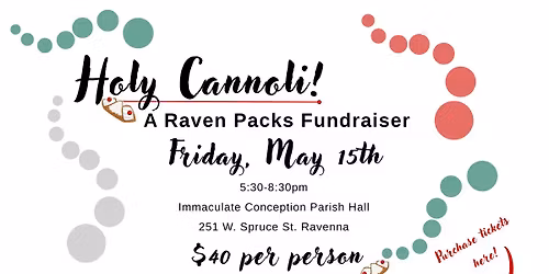 Holy Cannoli - A Raven Packs Fundraiser 