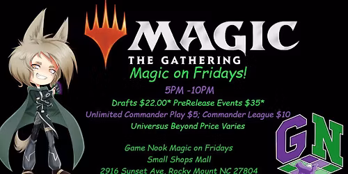 Magic on Fridays at Game Nook