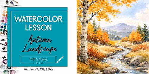Autumn Landscape \u2013 3 Day Watercolor Lesson (Ages 10+)