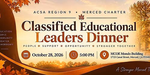 2026 Classified Educational Leaders (CEL) DINNER