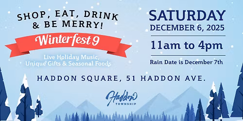 Haddon Twp.'s 9th Annual Winterfest Market (Market is Filled)
