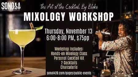The Art Of The Cocktail By Blake Mixology Workshop 