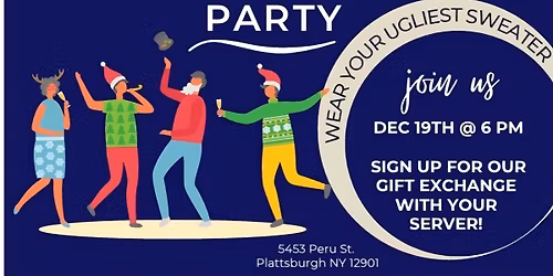 Busters Ugly Christmas Sweater Gift Exchange