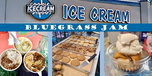 Bluegrass Jam (traditional circle) at Cookie Cookie Ice Cream