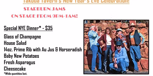 NYE Party at Takoda Tavern with Starburn!