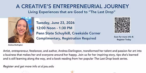 A Creative's Entrepreneurial Journey: Living Experiences that are Good to "The Last Drop"