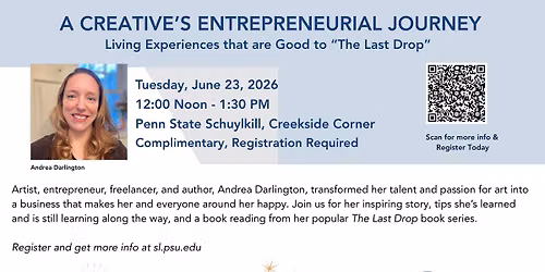 A Creative's Entrepreneurial Journey: Living Experiences that are Good to "The Last Drop"