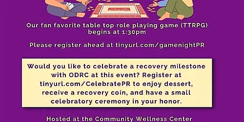 Community Wellness Center's Game Night