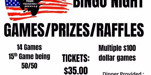 BINGO NIGHT! To Support Team Taekwondo America 