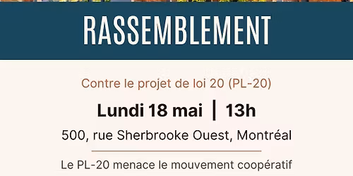 Rassemblement contre le PL20