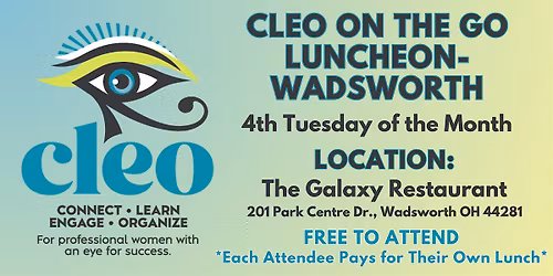 2026 CLEO on the Go Luncheons - Wadsworth