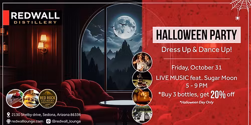 \ud83c\udf83 Halloween Party at Redwall Distillery feat. Sugar Moon \ud83c\udfb6