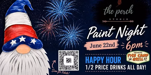 Independence Day Gnome On Canvas 