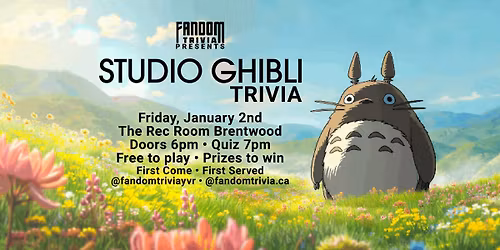 Studio Ghibli Trivia at The Rec Room Brentwood