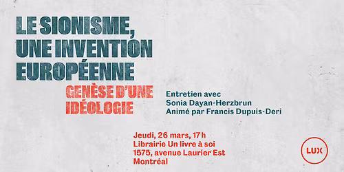 Sonia Dayan-Herzbrun \u00e0 Montr\u00e9al | Causerie avec Francis Dupuis-Deri