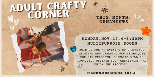 Adult Crafty Corner: Ornaments