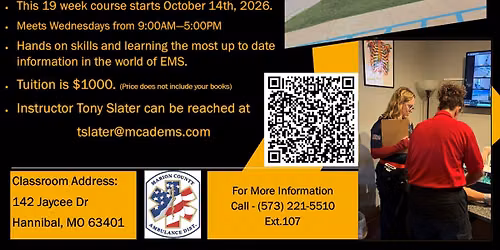 MU\/Marion and Ralls County Ambulance District EMT class