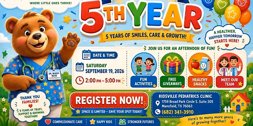 Kidsville Pediatrics Mansfield Anniversary Celebration!
