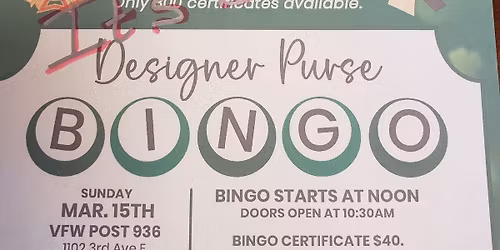 Designer Purse Bingo Kalon Prep Academy