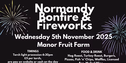 Normandy Bonfire and Fireworks