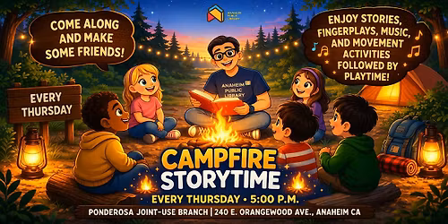 Campfire Storytime at Ponderosa Joint-Use Branch