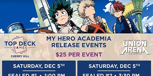 Union Arena My Hero Academia Sealed Release Event