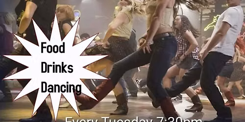 Line dancing lesson at 7:30pm. Great food & Drinks. Cover 5$ cash