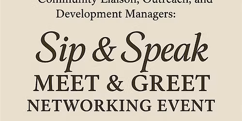 Sip & Speak networking for mental health