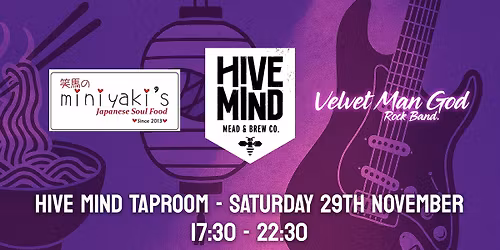 November Taproom Party: Japanese Soul Food & Velvet Man God Rock Band!