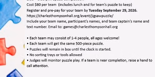 Lunch & Jigsaw Puzzle Contest!
