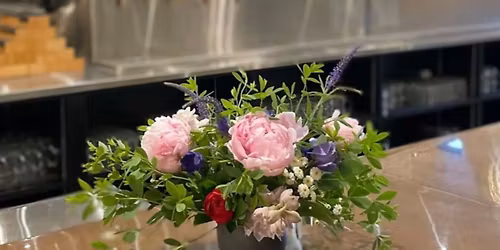 Blooms & Brews: A Peony-Filled Floral Workshop (June)