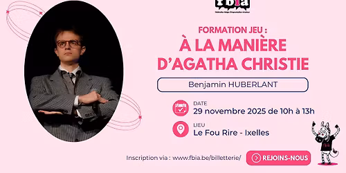 FORMATION JEU : \u00e0 la mani\u00e8re d'Agatha Christie