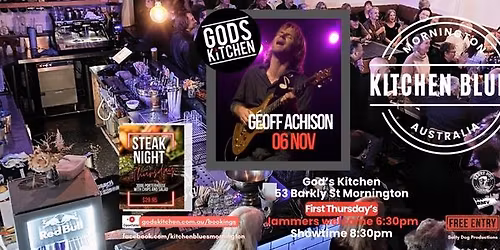 Geoff Achison Plays Kitchen Blues (Thurs 6 Nov 25)