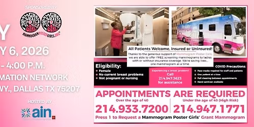 FREE MAMMOGRAMS! JANUARY 6, 2026 Two-Fer Tuesday in partnership