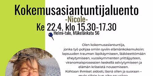 Kokemusasiantuntijaluento, Nicole